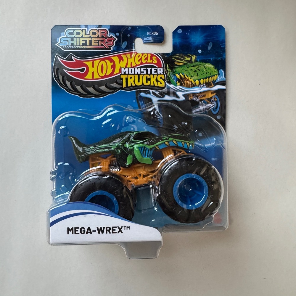Hot Wheels Monster Trucks Color Shifters Mega-Wrex HGX06 Green 1:64 Die-cast Toy